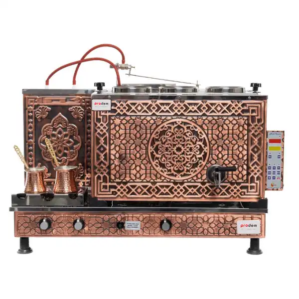 3LÜ ÖZEL İŞLEMELİ ANTİK AKILLI FULL OTOMOTİK ÇAY KAZANI-DAA SERİSİ