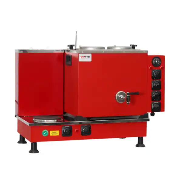 2 DEMLİKLİ ELEKTRİKLİ ÇAY KAZANI KIRMIZI